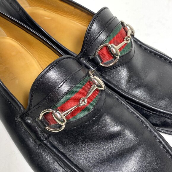 GUCCI Men's Vintage Black Leather Horsebit Loafers *AS IS* - Picture 8 of 15